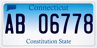CT license plate AB06778