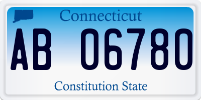 CT license plate AB06780