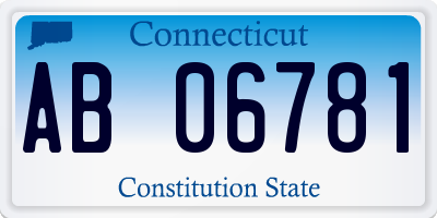 CT license plate AB06781