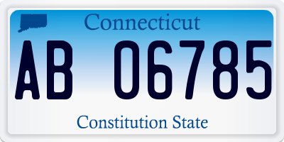 CT license plate AB06785