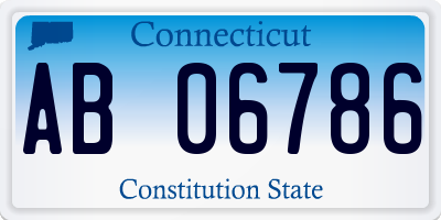 CT license plate AB06786