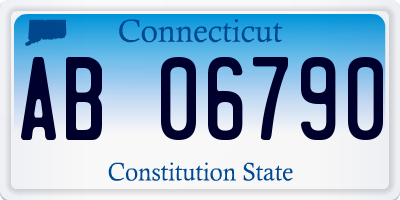 CT license plate AB06790