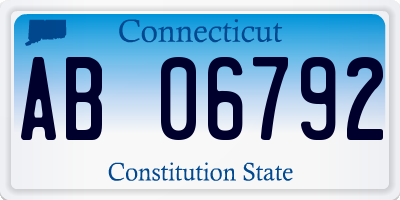 CT license plate AB06792