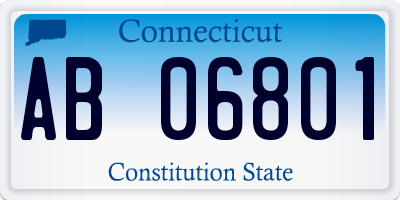 CT license plate AB06801