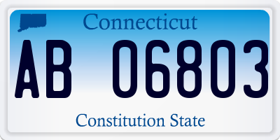 CT license plate AB06803