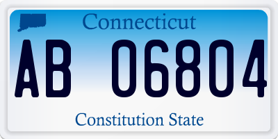 CT license plate AB06804