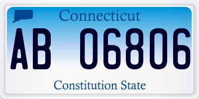 CT license plate AB06806