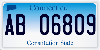 CT license plate AB06809