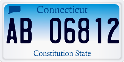 CT license plate AB06812