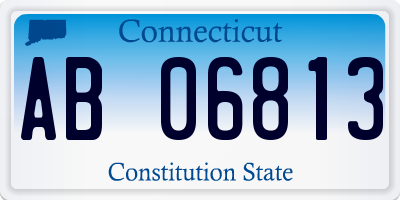 CT license plate AB06813