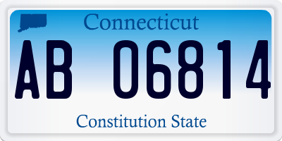 CT license plate AB06814