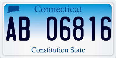 CT license plate AB06816