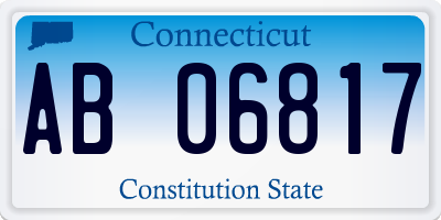 CT license plate AB06817