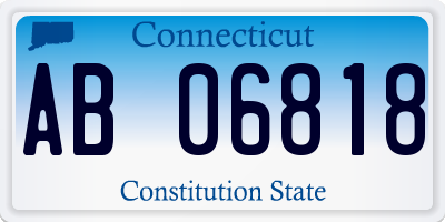 CT license plate AB06818