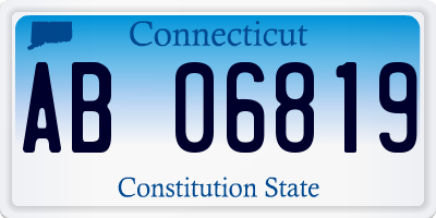 CT license plate AB06819