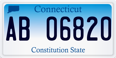 CT license plate AB06820