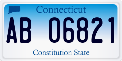 CT license plate AB06821