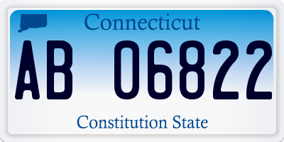 CT license plate AB06822