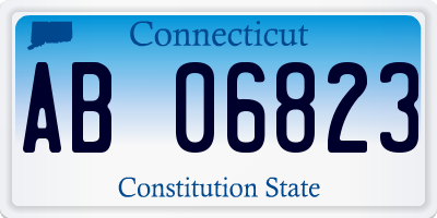 CT license plate AB06823