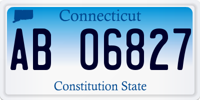 CT license plate AB06827