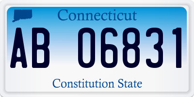 CT license plate AB06831