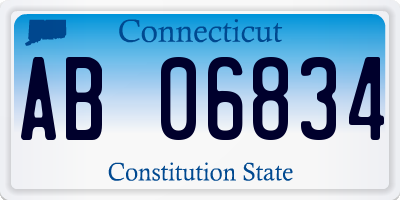 CT license plate AB06834