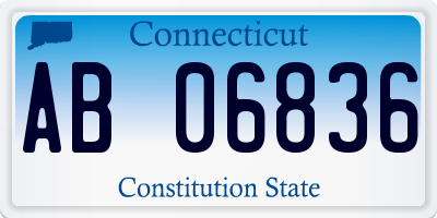 CT license plate AB06836