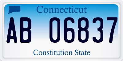 CT license plate AB06837