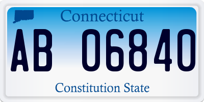 CT license plate AB06840