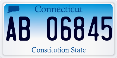 CT license plate AB06845