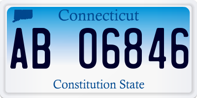 CT license plate AB06846