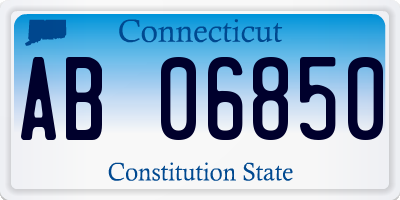 CT license plate AB06850