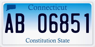 CT license plate AB06851