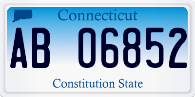 CT license plate AB06852