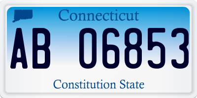 CT license plate AB06853