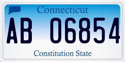 CT license plate AB06854