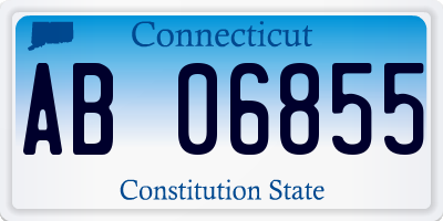 CT license plate AB06855