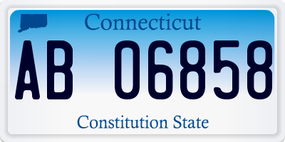 CT license plate AB06858