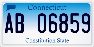 CT license plate AB06859