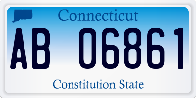 CT license plate AB06861