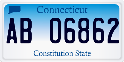 CT license plate AB06862