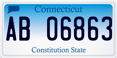 CT license plate AB06863