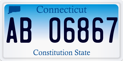 CT license plate AB06867