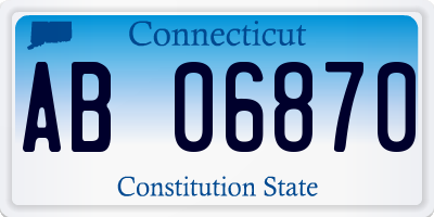 CT license plate AB06870