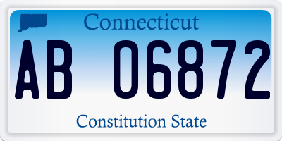 CT license plate AB06872