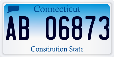 CT license plate AB06873