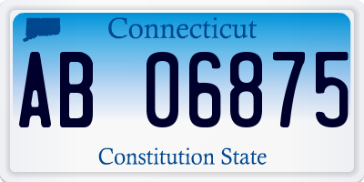 CT license plate AB06875