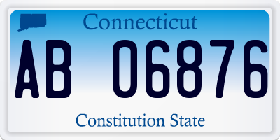 CT license plate AB06876