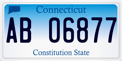 CT license plate AB06877