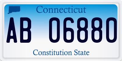 CT license plate AB06880